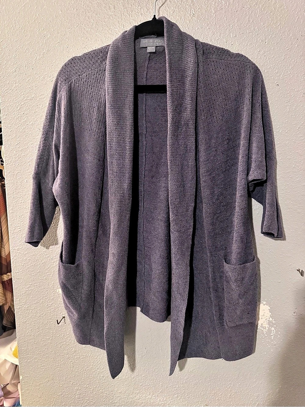 Barefoot Dreams CozyChic Lite Circle Cardigan Purple XS